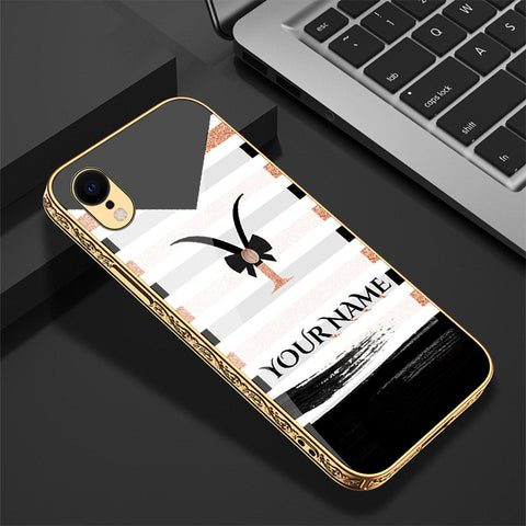 iPhone XR Cover - Personalized Alphabet Series - Premium Electroplated Shutterproof Case Soft Silicon Borders Case