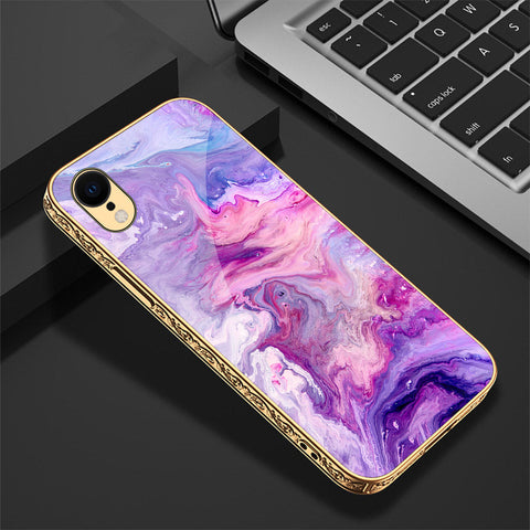 iPhone XR Cover - Colorful Marble Series - Premium Electroplated Shutterproof Case Soft Silicon Borders Case