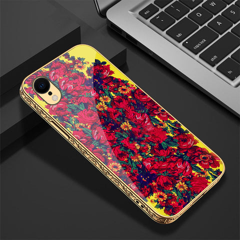 iPhone XR Cover - Floral Series - Premium Electroplated Shutterproof Case Soft Silicon Borders Case