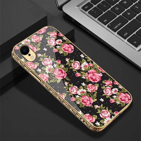 iPhone XR Cover - Floral Series - Premium Electroplated Shutterproof Case Soft Silicon Borders Case