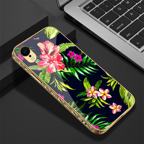 iPhone XR Cover - Floral Series - Premium Electroplated Shutterproof Case Soft Silicon Borders Case