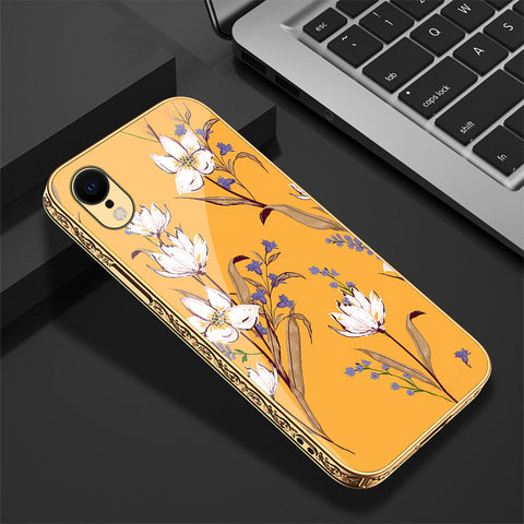 iPhone XR Cover - Floral Series - Premium Electroplated Shutterproof Case Soft Silicon Borders Case