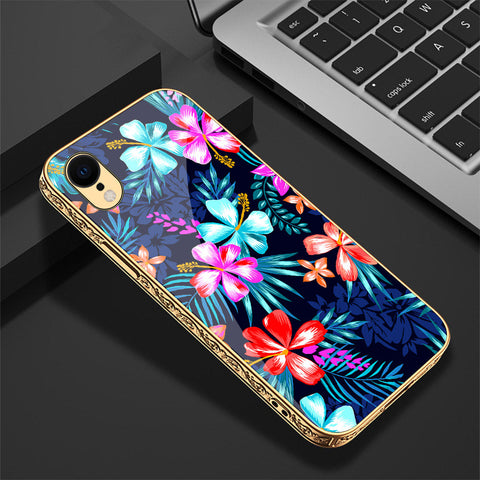 iPhone XR Cover - Floral Series - Premium Electroplated Shutterproof Case Soft Silicon Borders Case