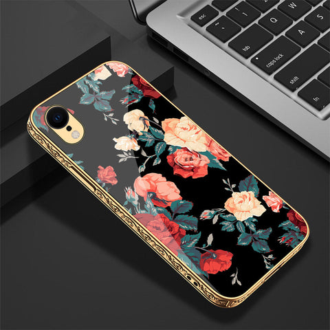 iPhone XR Cover - Floral Series 2 - Premium Electroplated Shutterproof Case Soft Silicon Borders Case