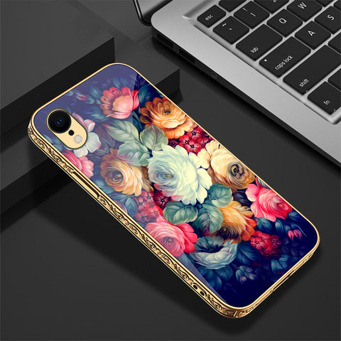 iPhone XR Cover - Floral Series 2 - Premium Electroplated Shutterproof Case Soft Silicon Borders Case