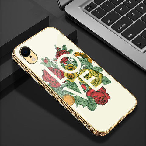 iPhone XR Cover - Floral Series 2 - Premium Electroplated Shutterproof Case Soft Silicon Borders Case