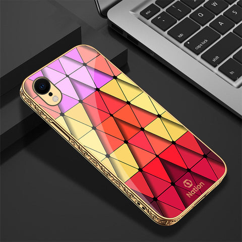 iPhone XR Cover - Onation Pyramid Series - Premium Electroplated Shutterproof Case Soft Silicon Borders Case