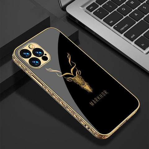 iPhone 11 Pro Cover - Markhor Series - D38 - Premium Electroplated Infinity Ultra Shine Glass Soft Silicon Borders Case ( Fast Delivery )