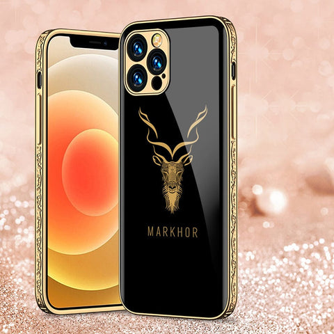 iPhone 11 Pro Cover - Markhor Series - D38 - Premium Electroplated Infinity Ultra Shine Glass Soft Silicon Borders Case ( Fast Delivery )