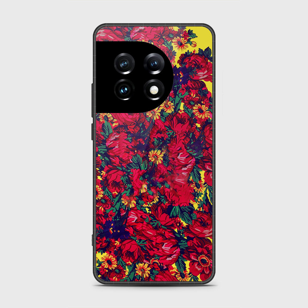 OnePlus Ace 2 Pro Cover- Floral Series - HQ Ultra Shine Premium Infinity Glass Soft Silicon Borders Case