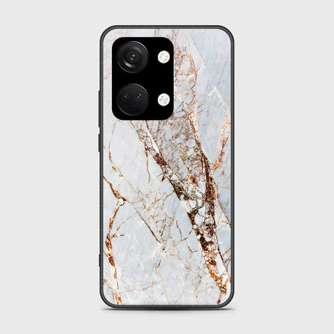 OnePlus Nord 3 Cover- White Marble Series - HQ Ultra Shine Premium Infinity Glass Soft Silicon Borders Case