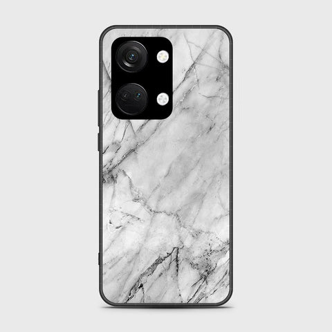 OnePlus Nord 3 Cover- White Marble Series - HQ Ultra Shine Premium Infinity Glass Soft Silicon Borders Case