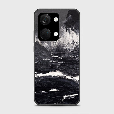 OnePlus Nord 3 Cover- Black Marble Series - HQ Ultra Shine Premium Infinity Glass Soft Silicon Borders Case