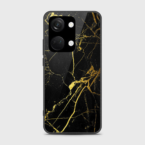 OnePlus Nord 3 Cover- Black Marble Series - HQ Ultra Shine Premium Infinity Glass Soft Silicon Borders Case