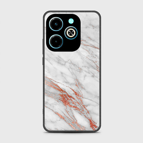 Infinix Hot 40i Cover - White Marble Series - HQ Premium Shine Durable Shatterproof Case