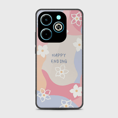 Infinix Hot 40i Cover - Happy Series - HQ Premium Shine Premium Infinity Glass Soft Silicon Borders Case