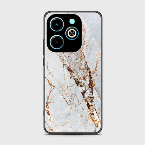 Infinix Hot 40i Cover - White Marble Series - HQ Premium Shine Durable Shatterproof Case