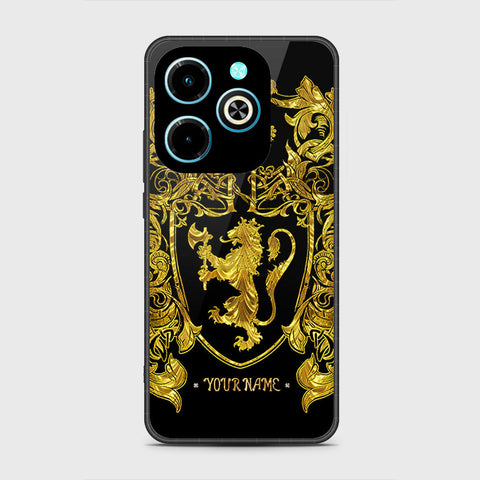 Infinix Hot 40i Cover - Gold Series - HQ Premium Shine Premium Infinity Glass Soft Silicon Borders Case