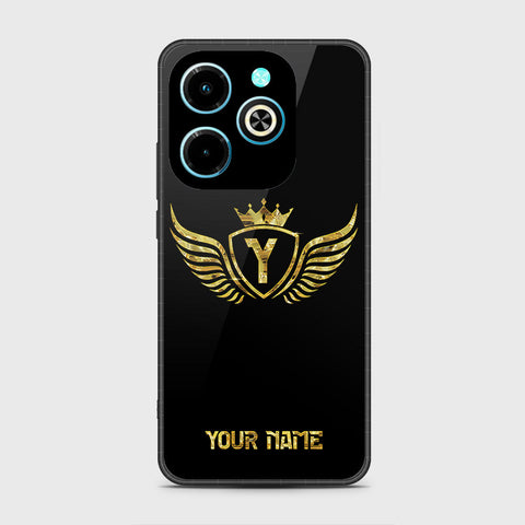 Infinix Hot 40i Cover - Gold Series - HQ Premium Shine Premium Infinity Glass Soft Silicon Borders Case