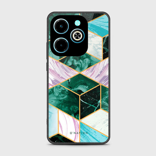 Infinix Hot 40i Cover - O'Nation Shades of Marble Series - HQ Premium Shine Premium Infinity Glass Soft Silicon Borders Case