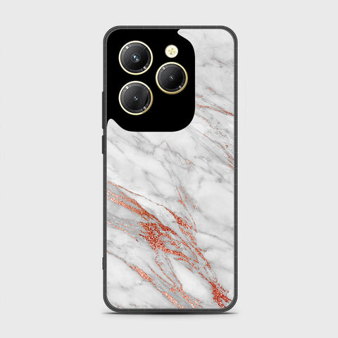 Infinix Hot 40 Pro Cover - White Marble Series - HQ Premium Shine Durable Shatterproof Case