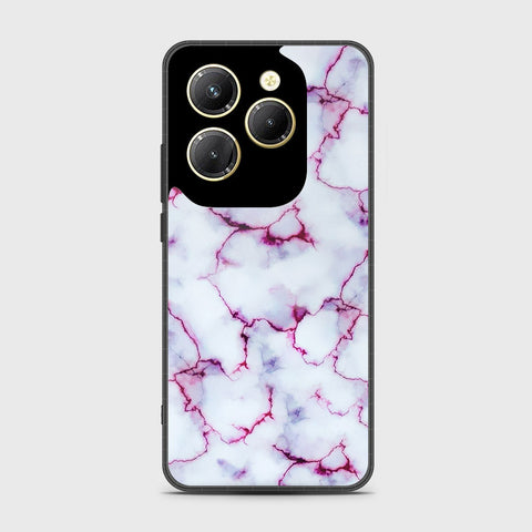 Infinix Hot 40 Pro Cover - White Marble Series - HQ Premium Shine Durable Shatterproof Case