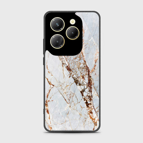 Infinix Hot 40 Pro Cover - White Marble Series - HQ Premium Shine Durable Shatterproof Case