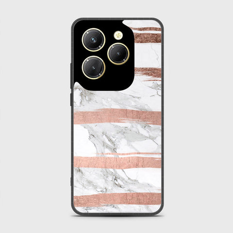 Infinix Hot 40 Pro Cover - White Marble Series - HQ Premium Shine Durable Shatterproof Case