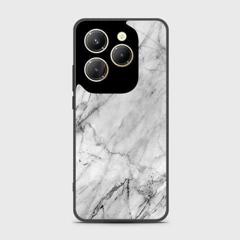 Infinix Hot 40 Pro Cover - White Marble Series - HQ Premium Shine Durable Shatterproof Case