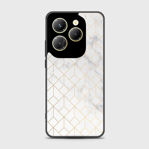 Infinix Hot 40 Pro Cover - White Marble Series 2 - HQ Premium Shine Durable Shatterproof Case