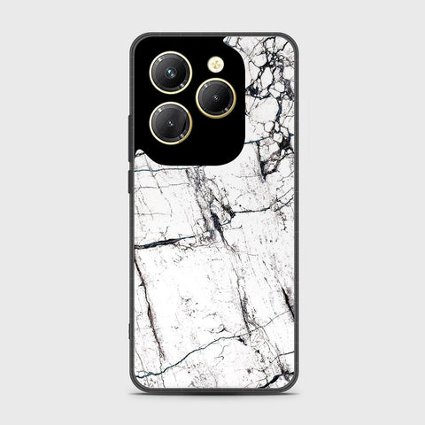 Infinix Hot 40 Pro Cover - White Marble Series 2 - HQ Premium Shine Durable Shatterproof Case