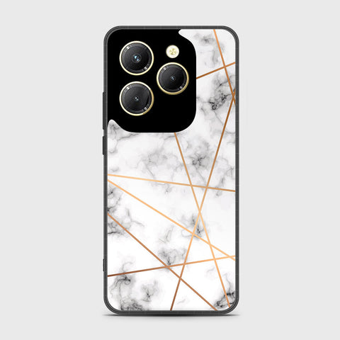 Infinix Hot 40 Pro Cover - White Marble Series 2 - HQ Premium Shine Durable Shatterproof Case