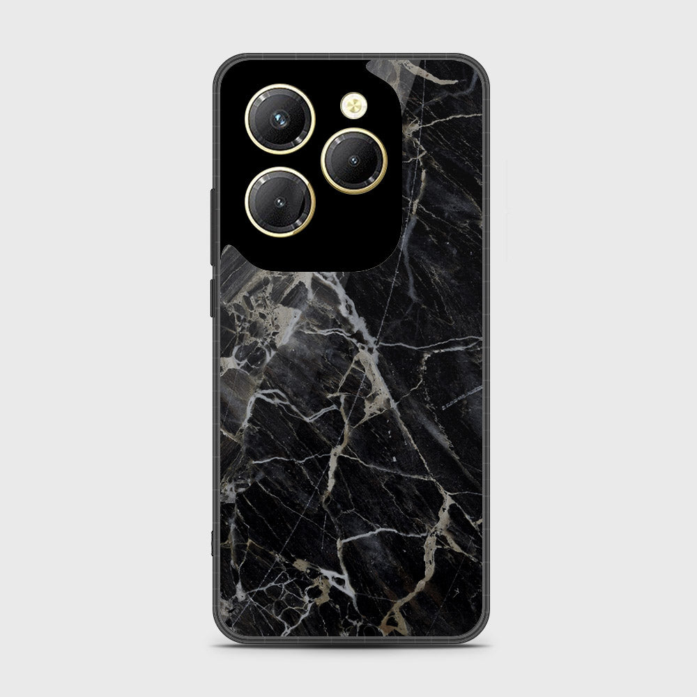 Infinix Hot 40 Cover - Black Marble Series - HQ Premium Shine Durable Shatterproof Case