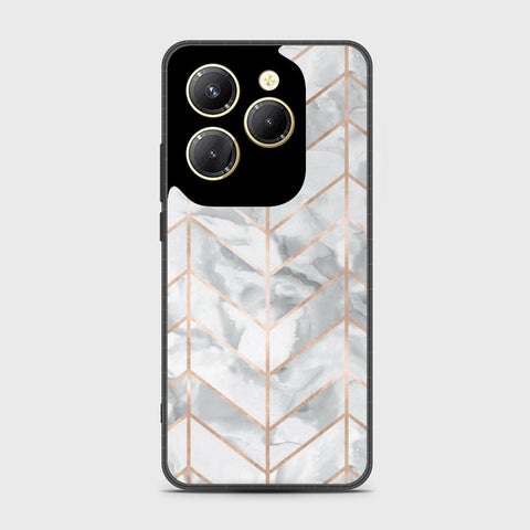 Infinix Hot 40 Pro Cover - White Marble Series 2 - HQ Premium Shine Durable Shatterproof Case