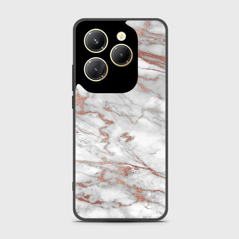 Infinix Hot 40 Pro Cover - White Marble Series 2 - HQ Premium Shine Durable Shatterproof Case