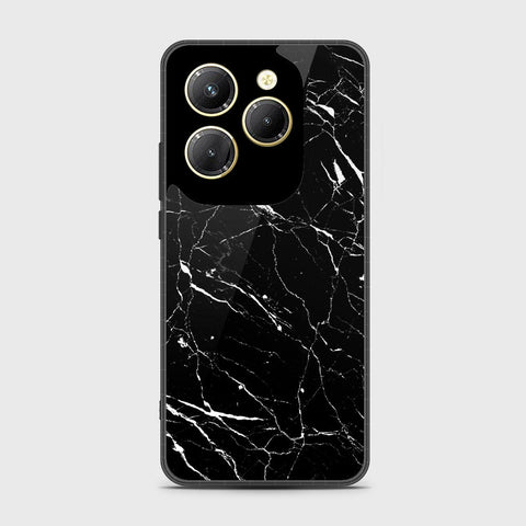 Infinix Hot 40 Cover - Black Marble Series - HQ Premium Shine Durable Shatterproof Case