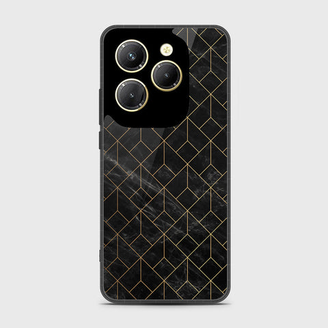 Infinix Hot 40 Cover - Black Marble Series - HQ Premium Shine Durable Shatterproof Case