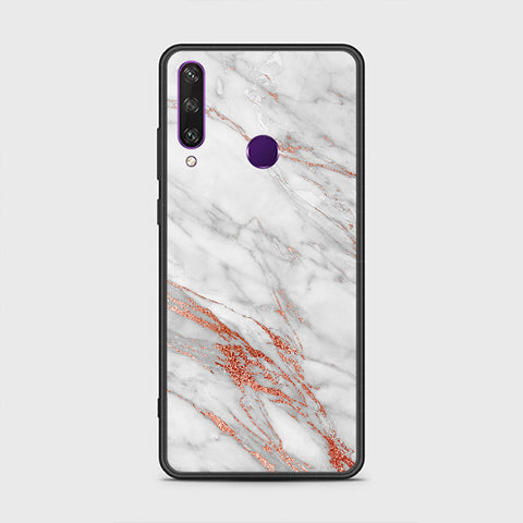 Huawei Y6p Cover- White Marble Series - HQ Premium Shine Durable Shatterproof Case