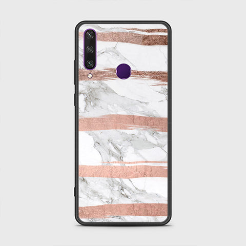 Huawei Y6p Cover- White Marble Series - HQ Premium Shine Durable Shatterproof Case