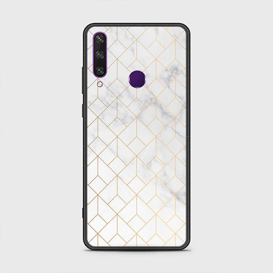 Huawei Y6p Cover- White Marble Series 2 - HQ Premium Shine Durable Shatterproof Case