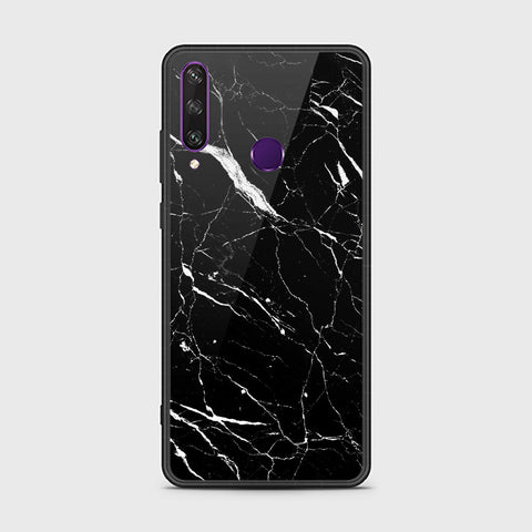 Huawei Y6p Cover- Black Marble Series - HQ Premium Shine Durable Shatterproof Case