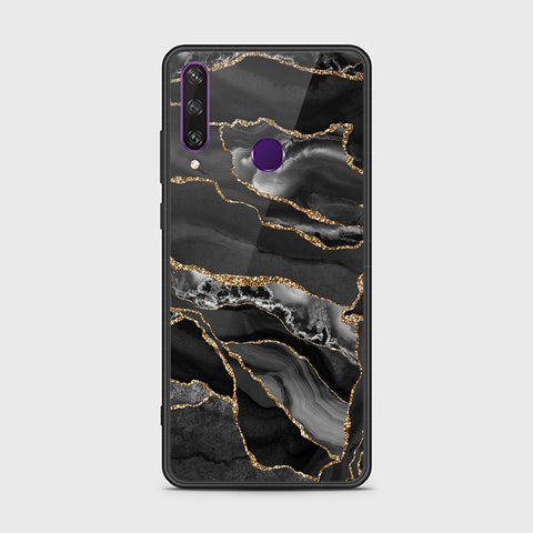 Huawei Y6p Cover- Black Marble Series - HQ Premium Shine Durable Shatterproof Case