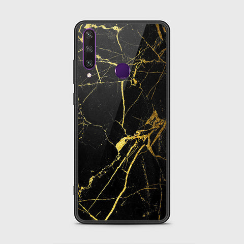 Huawei Y6p Cover- Black Marble Series - HQ Premium Shine Durable Shatterproof Case