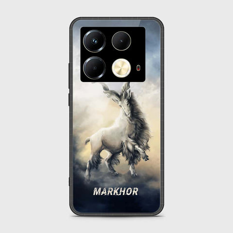 Infinix Note 40 Cover- Markhor Series - HQ Ultra Shine Premium Infinity Glass Soft Silicon Borders Case