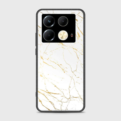 Infinix Note 40 Cover- White Marble Series 2 - HQ Ultra Shine Premium Infinity Glass Soft Silicon Borders Case