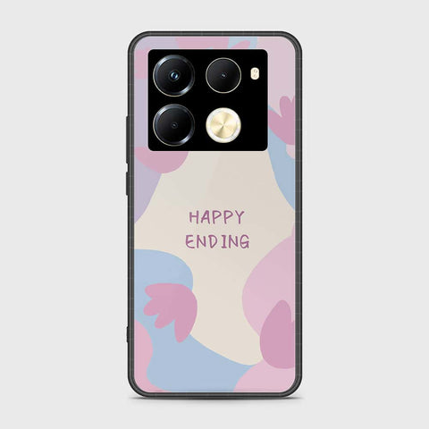 Infinix Note 40 Pro Cover- Happy Series - HQ Ultra Shine Premium Infinity Glass Soft Silicon Borders Case