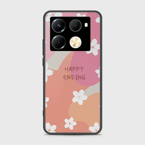 Infinix Note 40 Pro Cover- Happy Series - HQ Ultra Shine Premium Infinity Glass Soft Silicon Borders Case