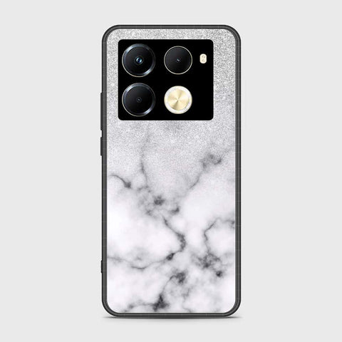 Infinix Note 40 Pro Plus Cover- White Marble Series - HQ Ultra Shine Premium Infinity Glass Soft Silicon Borders Case