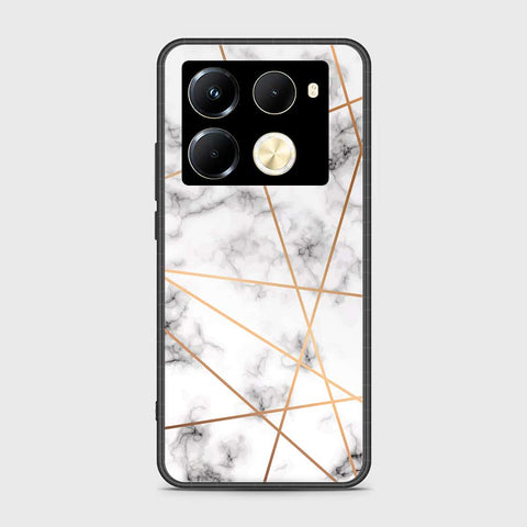 Infinix Note 40 Pro Plus Cover- White Marble Series 2 - HQ Ultra Shine Premium Infinity Glass Soft Silicon Borders Case