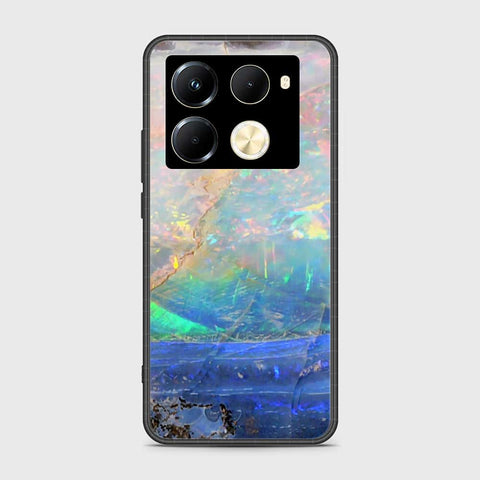 Infinix Note 40 Pro Cover- Colorful Marble Series - HQ Ultra Shine Premium Infinity Glass Soft Silicon Borders Case